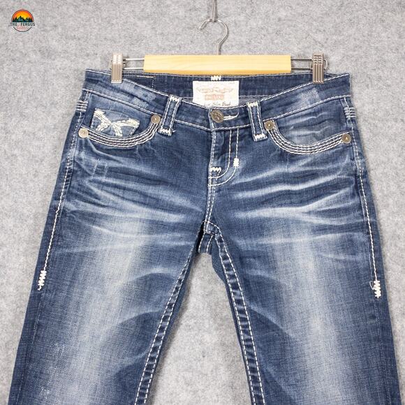 Big Star Vintage Collection Liv Slim Bootcut Leg Jeans Blue Denim Women's 28 - Picture 12 of 16